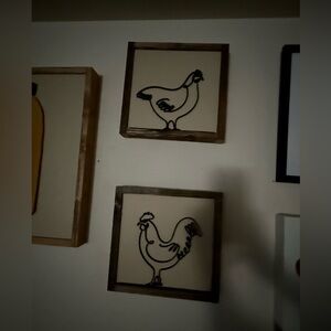 Rustic Farmhouse Chicken Wall Decor Set